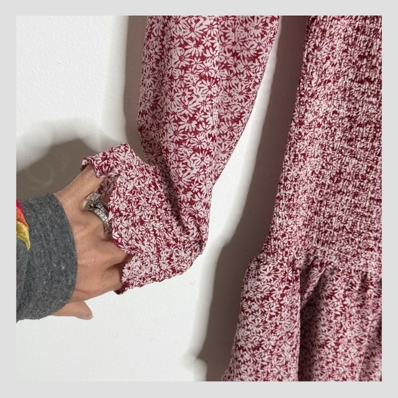 Princess Polly Carrillo Dress Shirred Waist Sheer Long Sleeves Ruffle Skirt Sz 4 - Picture 9 of 16